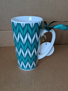 California Pantry 2019 Green White Teal Ceramic Tall Coffee Mug 2019